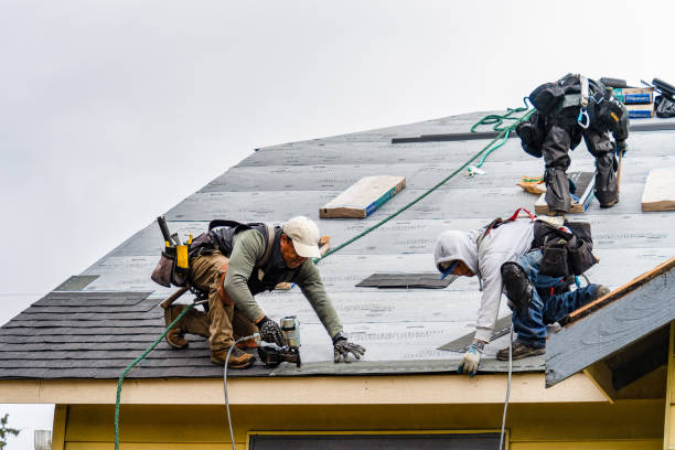 Professional Emergency Roof Repair technician working in Smithville, TX